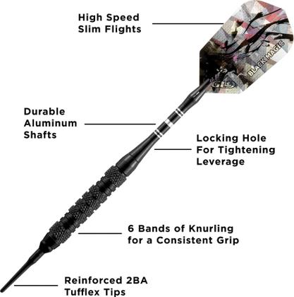 Imagem de Dardos de ponta macia Viper Black Magic 18g com serrilha média