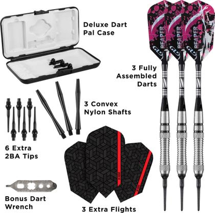 Imagem de Dardos Soft Tip Viper Grim Reaper 80% tungstênio 18 g com estojo