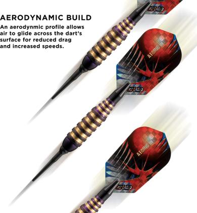 Imagem de Dardos Viper Atomic Bee Soft Tip Purple 16g com acessórios