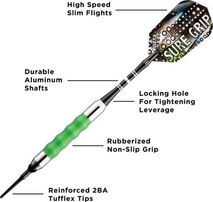 Imagem de Dardos Viper Sure Grip Soft Tip Green 18g