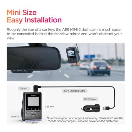 Imagem de Dash Cam VIOFO A119 Mini 2 STARVIS 2 Sensor 2K 60 fps para carro