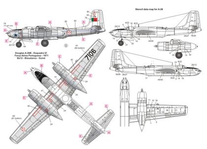 Imagem de Decalque A-26 Invader B e C FAB 1/72 - FCM 72031