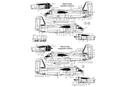 Imagem de Decalque P-16 S-2E/G Tracker FAB 1/48 - FCM 48042