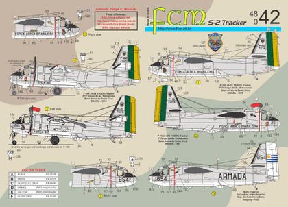Imagem de Decalque P-16 S-2E/G Tracker FAB 1/48 - FCM 48042
