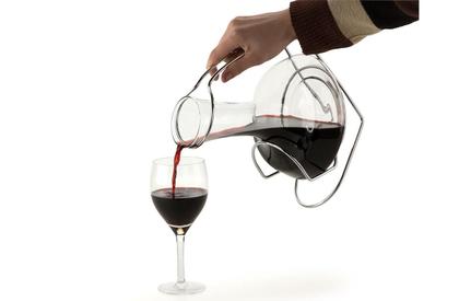 Imagem de Decanter de Vinho 900ml com Suporte Cromado Decantador Forma