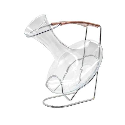 Imagem de Decanter de Vinho 900ml com Suporte Cromado Decantador Forma