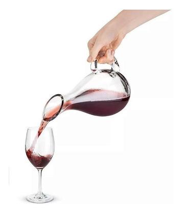 Imagem de Decanter de Vinho Mimo Style em Vidro Inclinado Com Alça 1,7 Litros