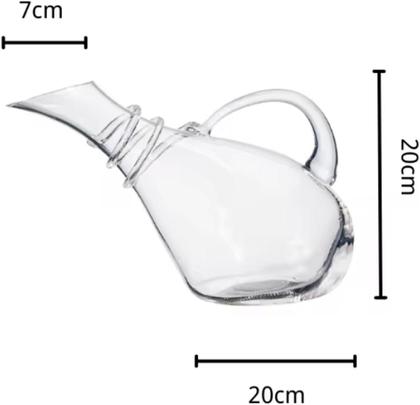 Imagem de Decanter Vinho 1,7Litros Vidro Inclinado Com Alça