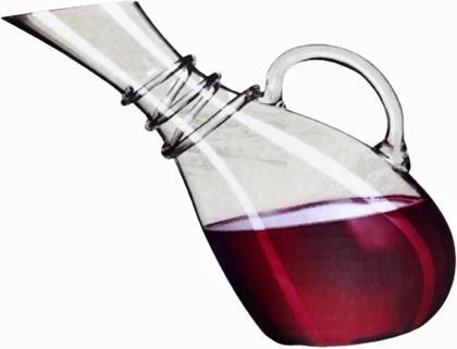 Imagem de Decanter Vinho 1,7Litros Vidro Inclinado Com Alça
