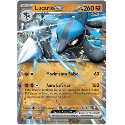 Imagem de Deck Cards Pokémon Baralho de Batalha EX Lucario Com 60 Cartas - Com Carta Codificada - Copag - 32657