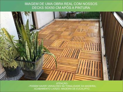 Imagem de Deck De Madeira Modular 45x45 cm Réguas 4 cm SEM PINTURA NeonX