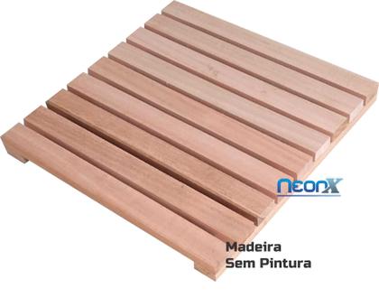 Imagem de Deck De Madeira Modular 45x45 cm Réguas 4 cm SEM PINTURA NeonX