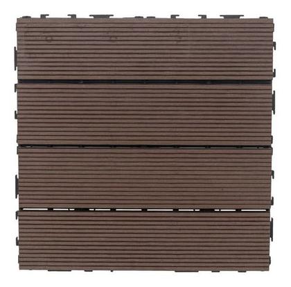Imagem de Deck Modular Encaixe Madeira Plástica Marrom 30x30cm - Click
