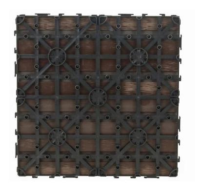 Imagem de Deck Modular Encaixe Madeira Plástica Marrom 30x30cm - Click