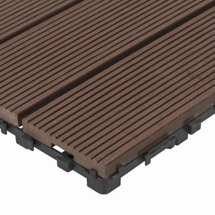 Imagem de Deck Modular Encaixe Madeira Plástica Marrom 30x30cm - Click
