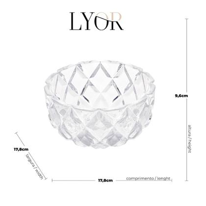 Imagem de Decoração Centro Mesa Cristal Brilhante Chique Diamond 18cm