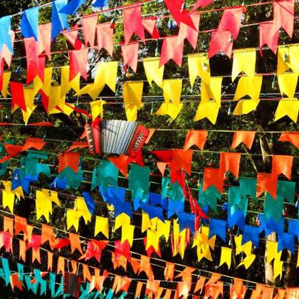 Imagem de Decoração Completa para Festa Junina 10M Bandeirinhas e Fitas