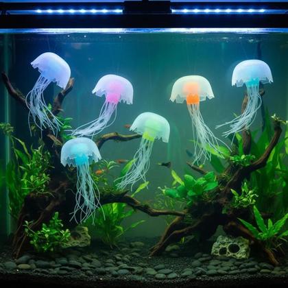 Imagem de Decoração De Aquário Medusa Água Viva Enfeite De Silicone