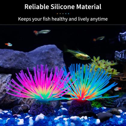 Imagem de Decoração de aquário Uniclife Imitative Rainbow Iridescent Sea