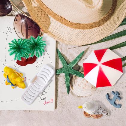 Imagem de Decoração de Bolo Skylety - Tema Havaiano para Praia (24 Peças)