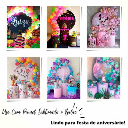 Imagem de Decoração de Festa Arco para Painel Redondo de Festa