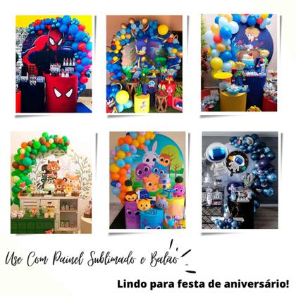 Imagem de Decoração de Festa Arco para Painel Redondo de Festa