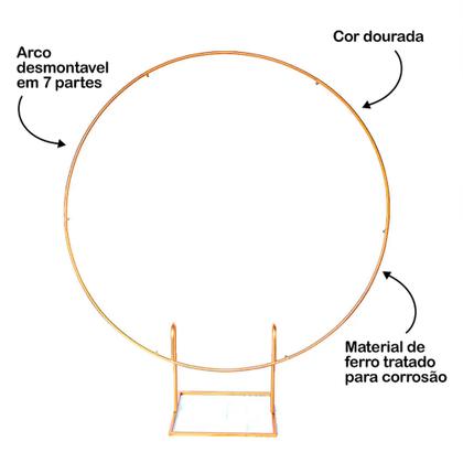 Imagem de Decoração de Festa Arco para Painel Redondo de Festa