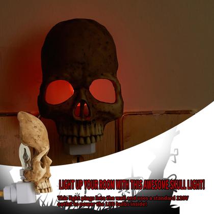Imagem de Decoração de festa de Halloween Night Light Garnje Human Skull 2025