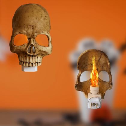 Imagem de Decoração de festa de Halloween Night Light Garnje Human Skull 2025