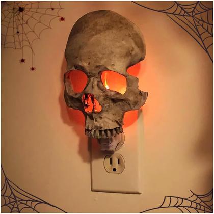Imagem de Decoração de festa de Halloween Night Light Garnje Human Skull 2025