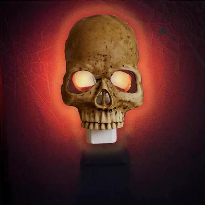 Imagem de Decoração de festa de Halloween Night Light Garnje Human Skull 2025
