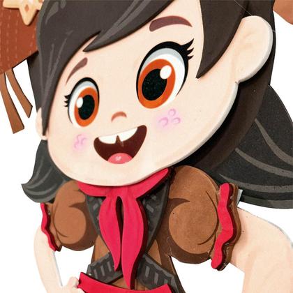 Imagem de Decoração de Festa Junina Painel Maria Bonita 3D em EVA Cangaceira Grande 54 cm pra Festa Junina Escola Quadrilha São João