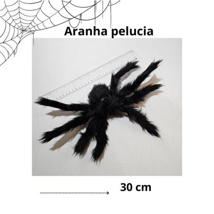 Imagem de Decoração De Halloween Aranha Gigante Falsa Festa Bruxa 30cm