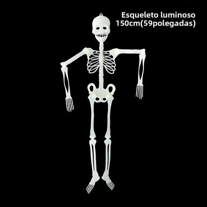 Imagem de Decoração De Halloween Com Esqueleto Luminoso Suspenso Para Festa Ao Ar Livre