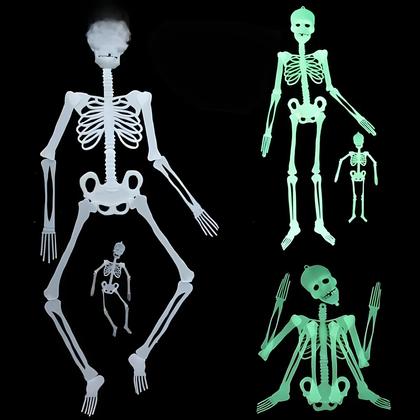 Imagem de Decoração De Halloween Com Esqueleto Luminoso Suspenso Para Festa Ao Ar Livre