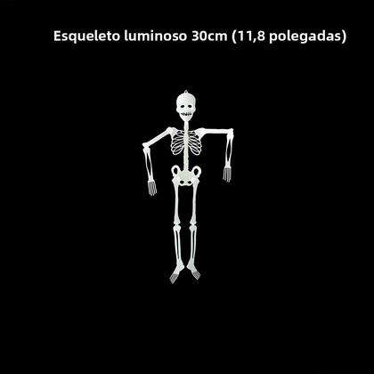 Imagem de Decoração De Halloween Com Esqueleto Luminoso Suspenso Para Festa Ao Ar Livre