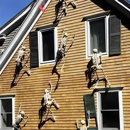 Imagem de Decoração De Halloween Com Esqueleto Luminoso Suspenso Para Festa Ao Ar Livre