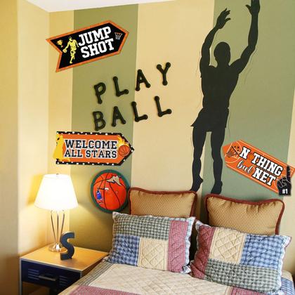 Imagem de Decoração de letreiro de festa de basquete de 20 peças para crianças e adolescentes