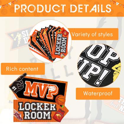 Imagem de Decoração de letreiro de festa de basquete de 20 peças para crianças e adolescentes