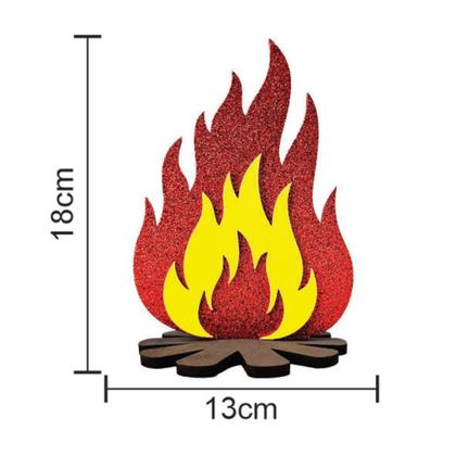 Imagem de Decoração de Mesa Festa Junina Fogueira em EVA 3D Kit com 3 Un