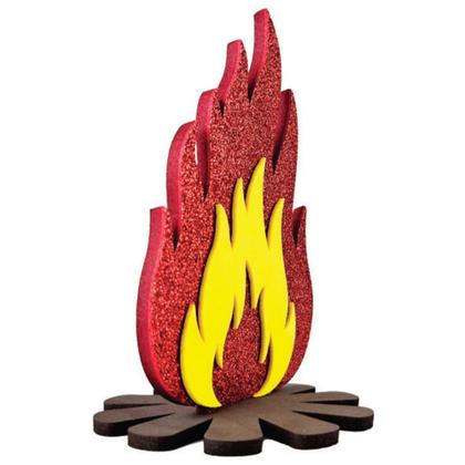 Imagem de Decoração de Mesa Festa Junina Fogueira em EVA 3D Kit com 3 Un