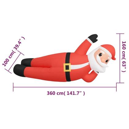 Imagem de Decoração de Natal inflável VidaXL Lying Santa 160cm