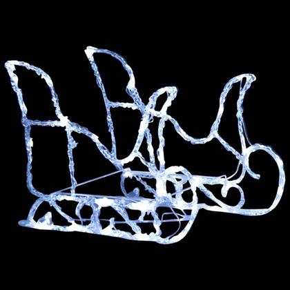 Imagem de Decoração de Natal vidaXL Reindeers & Sleigh com 160 LEDs