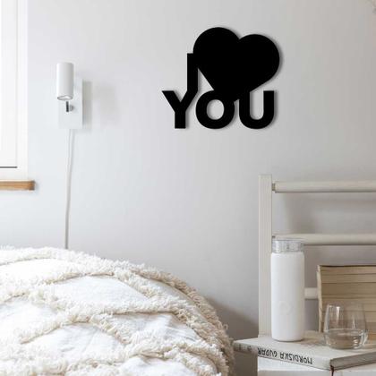 Imagem de Decoração de Parede Lettering I Love You em MDF 6mm Vazado