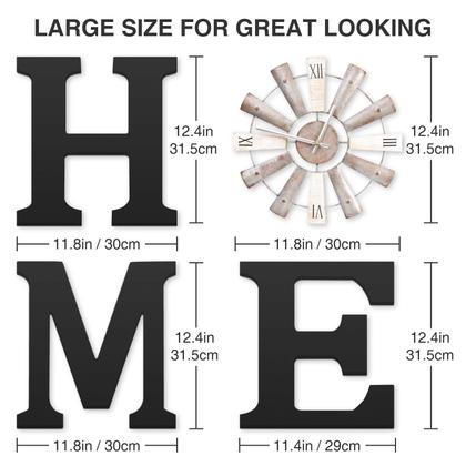 Imagem de Decoração de parede ZAZIWZ Farmhouse Home Signs com relógio de moinho de vento