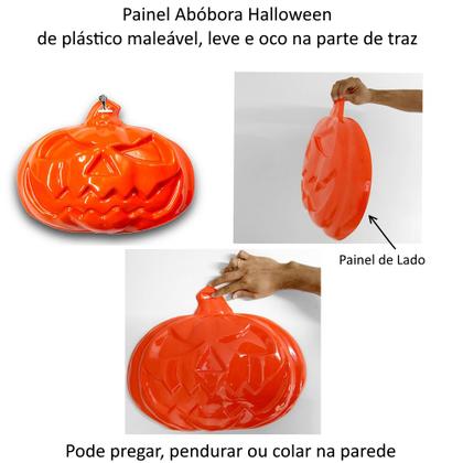 Imagem de Decoração dia Bruxas Painel de Parede Grande 52cm Abóbora