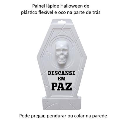 Imagem de Decoração dia Bruxas Painel Lápide Cemitério de Parede 50cm