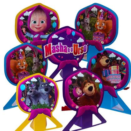 Imagem de Decoração Display de mesa Masha e o Urso festa - 6 Unidades