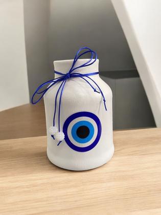 Imagem de Decoração Enfeite De Mesa Vaso Olho Turco - Amuleto Afasta Energia Negativa