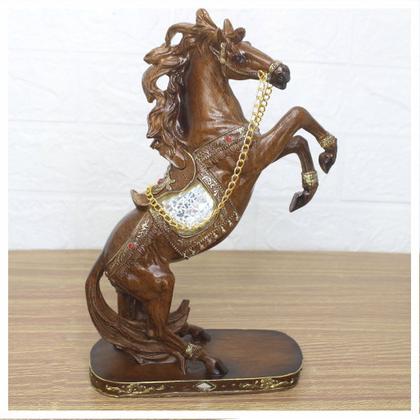 Imagem de Decoração Escultura Cavalo Ornamental Estátua Resina 28cm